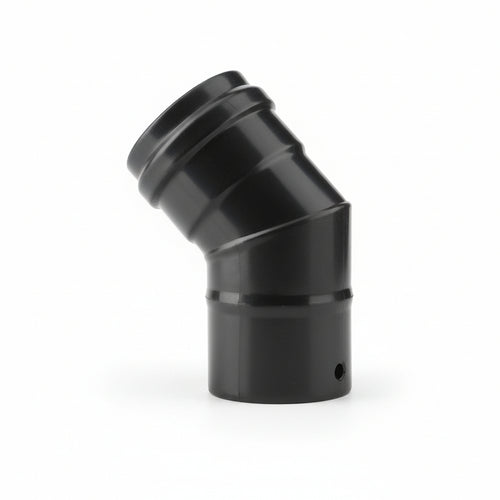 Gomito A 45 ° Per Stufe A Pellet Nero Opaco Pesante Mm.12 Ee ¸ Cm.8 Save