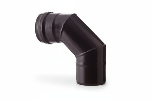 Gomito A 90 ° Per Stufe A Pellet Nero Opaco Pesante Mm.12 Ee ¸ Cm.8 Save