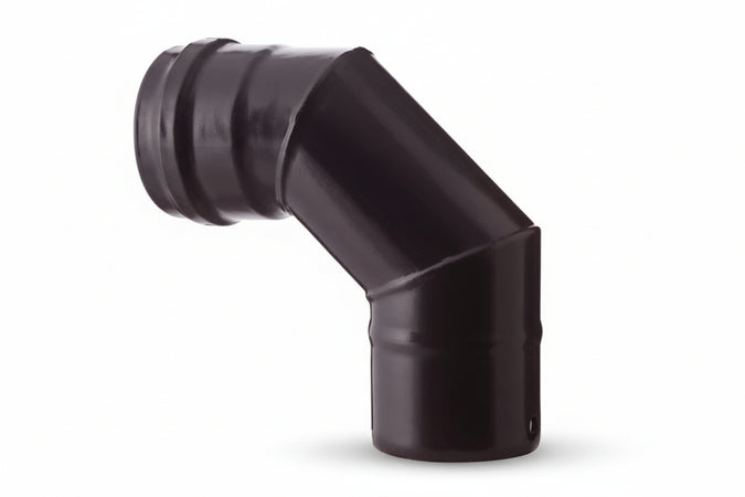 Gomito A 90 ° Per Stufe A Pellet Nero Opaco Pesante Mm.12 Ee ¸ Cm.12 Save