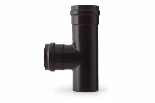 Raccordo A T F/F Per Stufe A Pellet Nero Opaco Pesante Mm.1,2 Ø Cm.10 Save