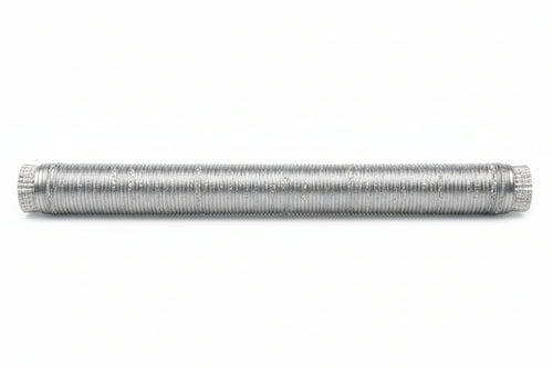 Tubi Flessibili Ed Estensibili In Alluminio Colore Naturale M/F- - Ø Cm.14 - 6 Pezzi