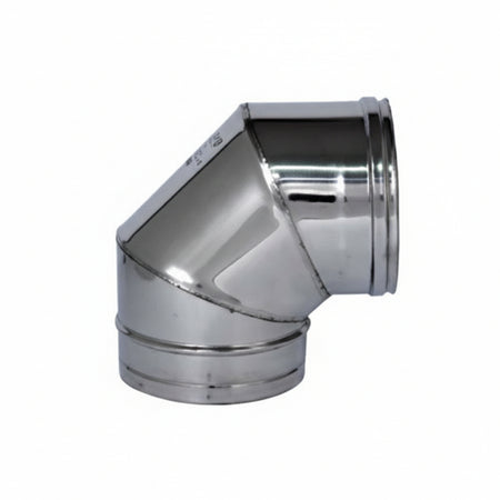 Gomito A 90 ° Acciaio Inox Aisi 304 Monoparete Spessore Mm.05 Ee ¸ Mm.100