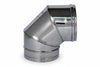 Gomito A 90 ° Acciaio Inox Aisi 304 Monoparete Spessore Mm.05 Ee ¸ Mm.120