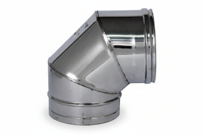 Gomito A 90 ° Acciaio Inox Aisi 304 Monoparete Spessore Mm.05 Ee ¸ Mm.120