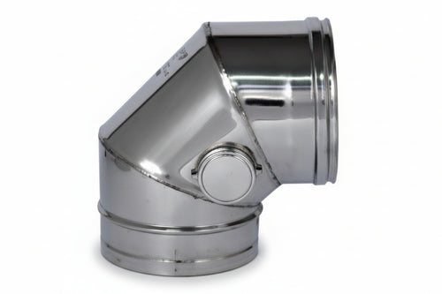 Gomito A 90 ° Acciaio Inox Aisi 304 Monoparete Spessore Mm.05 Ee ¸ Mm.200