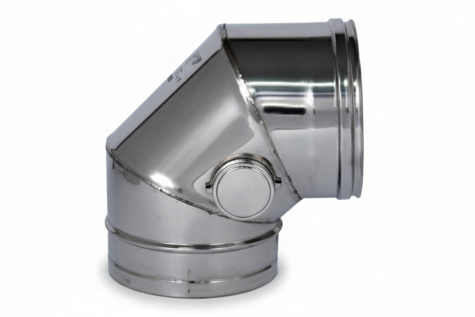 Gomito A 90 ° Acciaio Inox Aisi 304 Monoparete Spessore Mm.05 Ee ¸ Mm.200