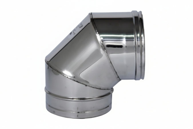 Gomito A 90 ° Acciaio Inox Aisi 304 Monoparete Spessore Mm.05 Ee ¸ Mm.300