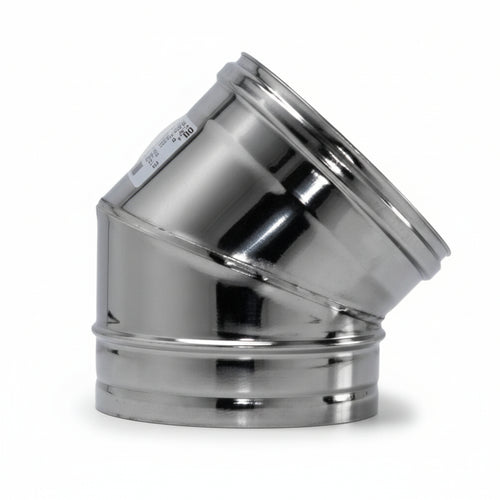 Gomito A 45 ° Acciaio Inox Aisi 304 Monoparete Spessore Mm.05 Ee ¸ Mm.80
