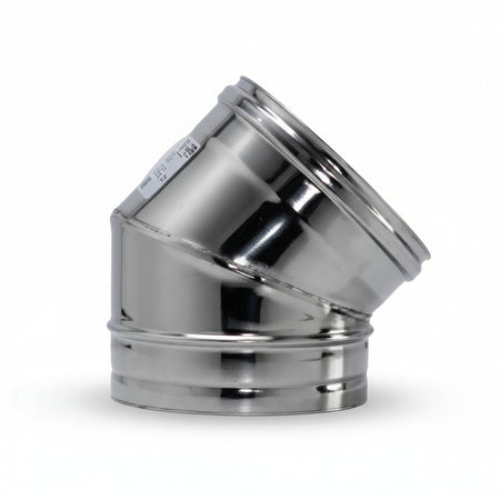 Gomito A 45 ° Acciaio Inox Aisi 304 Monoparete Spessore Mm.05 Ee ¸ Mm.120