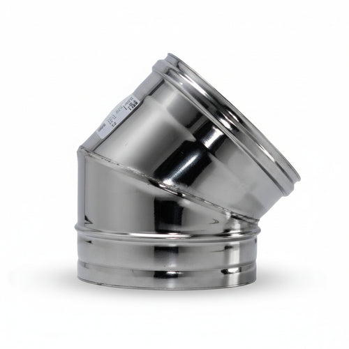 Gomito A 45 ° Acciaio Inox Aisi 304 Monoparete Spessore Mm.05 Ee ¸ Mm.120