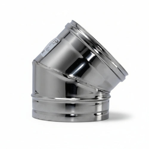 Gomito A 45 ° Acciaio Inox Aisi 304 Monoparete Spessore Mm.05 Ee ¸ Mm.130