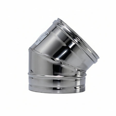 Gomito A 45 ° Acciaio Inox Aisi 304 Monoparete Spessore Mm.05 Ee ¸ Mm.180