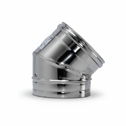 Gomito A 45 ° Acciaio Inox Aisi 304 Monoparete Spessore Mm.05 Ee ¸ Mm.250