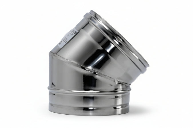 Gomito A 45 ° Acciaio Inox Aisi 304 Monoparete Spessore Mm.05 Ee ¸ Mm.300