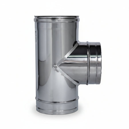 Raccordo A T 90 ° In Acciaio Inox Aisi 304 Monoparete Spessore Mm.05 Fmm Ee ¸ Mm.150