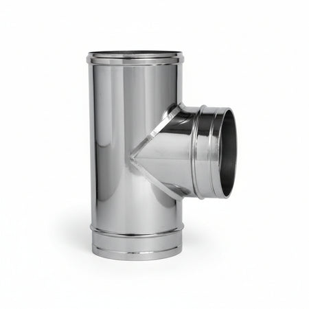 Raccordo A T 90 ° In Acciaio Inox Aisi 304 Monoparete Spessore Mm.05 Fmm Ee ¸ Mm.200