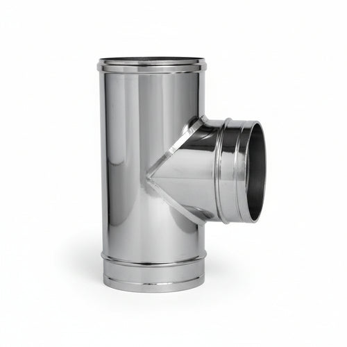 Raccordo A T 90 ° In Acciaio Inox Aisi 304 Monoparete Spessore Mm.05 Fmm Ee ¸ Mm.200