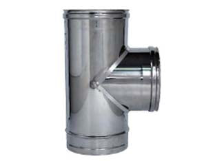 Raccordo A T 90 ° In Acciaio Inox Aisi 304 Monoparete Spessore Mm.05 Ffm Ee ¸ Mm.120