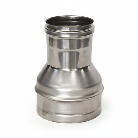 Riduzione Per Tubo Acciaio Inox Aisi 304 F/M Monoparete Spess. Mm.0,5 F Ø Mm.120 M Ø Mm.100
