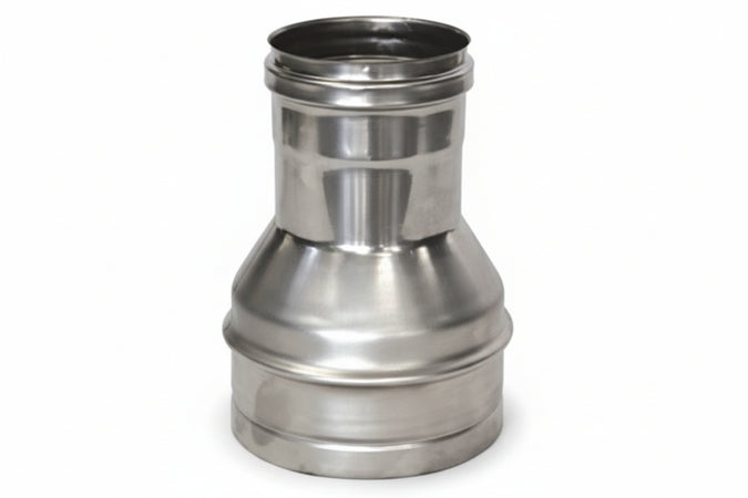 Riduzione Per Tubo Acciaio Inox Aisi 304 F/M Monoparete Spess. Mm.0,5 F Ø Mm.150 M Ø Mm.130
