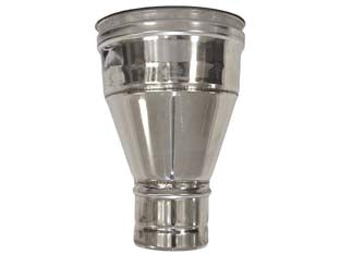 Aumento Per Tubo Acciaio Inox Aisi 304 F/M Monoparete Spessore Mm.0,5 F Ø Mm.80 M Ø Mm.120