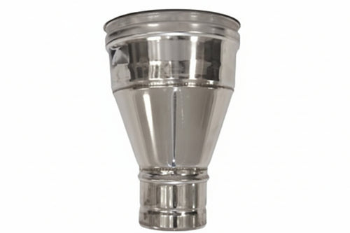 Aumento Per Tubo Acciaio Inox Aisi 304 F/M Monoparete Spessore Mm.0,5 F Ø Mm.100 M Ø Mm.120