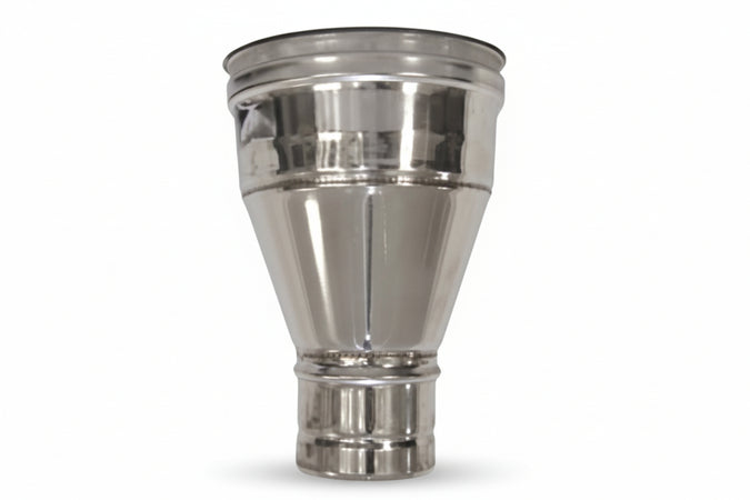 Aumento Per Tubo Acciaio Inox Aisi 304 F/M Monoparete Spessore Mm.0,5 F Ø Mm.100 M Ø Mm.130
