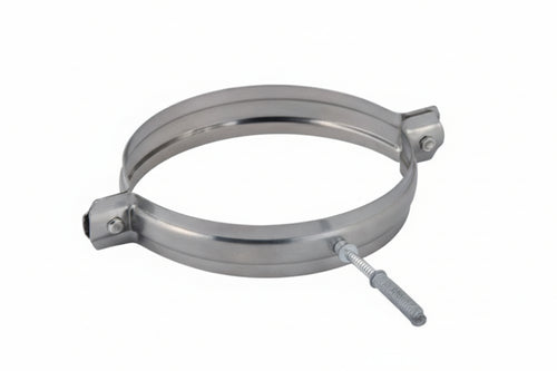 Collare Reggitubo In Acciaio Inox Aisi 304 Monoparete Spessore Mm.0,5- - Ø Mm.80 - 10 Pezzi