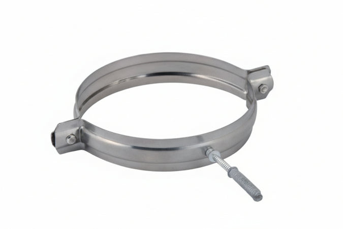 Collare Reggitubo In Acciaio Inox Aisi 304 Monoparete Spessore Mm.0,5- - Ø Mm.80 - 10 Pezzi