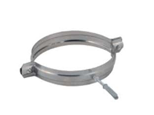 Collare Reggitubo In Acciaio Inox Aisi 304 Monoparete Spessore Mm.0,5- - Ø Mm.120 - 10 Pezzi