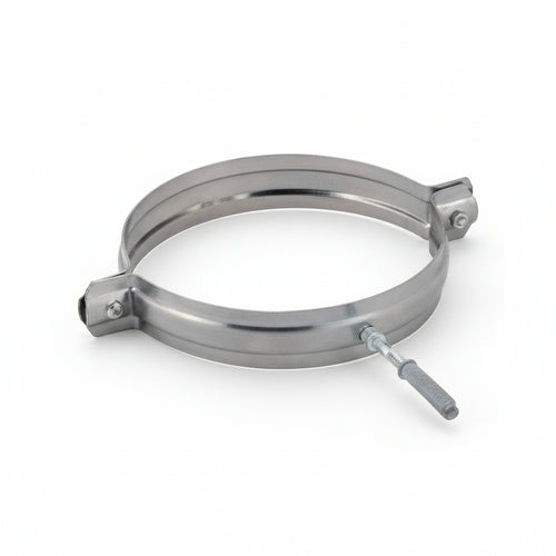 Collare Reggitubo In Acciaio Inox Aisi 304 Monoparete Spessore Mm.0,5- - Ø Mm.150 - 5 Pezzi