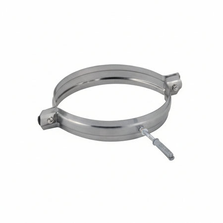 Collare Reggitubo In Acciaio Inox Aisi 304 Monoparete Spessore Mm.0,5- - Ø Mm.180 - 2 Pezzi