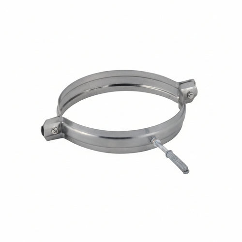 Collare Reggitubo In Acciaio Inox Aisi 304 Monoparete Spessore Mm.0,5- - Ø Mm.180 - 2 Pezzi