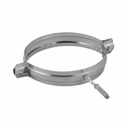 Collare Reggitubo In Acciaio Inox Aisi 304 Monoparete Spessore Mm.0,5- - Ø Mm.200 - 2 Pezzi