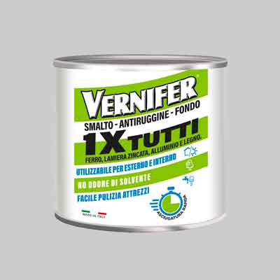 Smalto Antiruggine Fondo '1Xtutti' Vernifer 500 Ml - Nero Satinato - Arexons