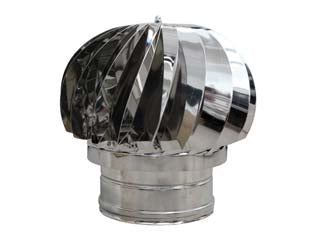 Fumaiolo Testa Radiante Girevole Tondo Ø Cm.15 In Acciaio Inox