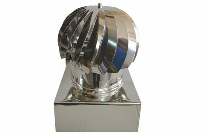 Fumaiolo Testa Radiante Girevole Quadro Cm.37X37 In Lamiera Zincata