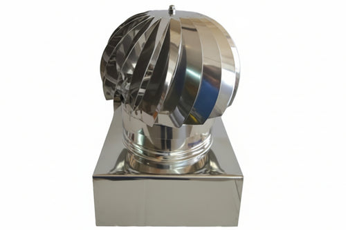 Fumaiolo Testa Radiante Girevole Quadro Cm.32X32 In Acciaio Inox