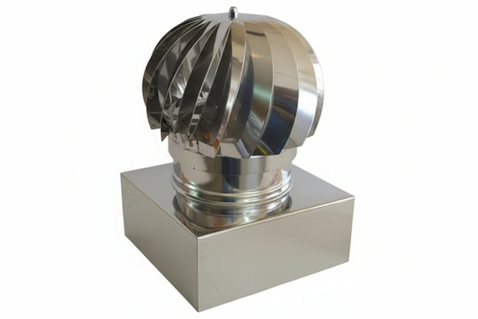 Fumaiolo Testa Radiante Girevole Quadro Cm.32X42 In Acciaio Inox