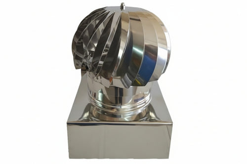 Fumaiolo Testa Radiante Girevole Quadro Cm.42X42 In Acciaio Inox
