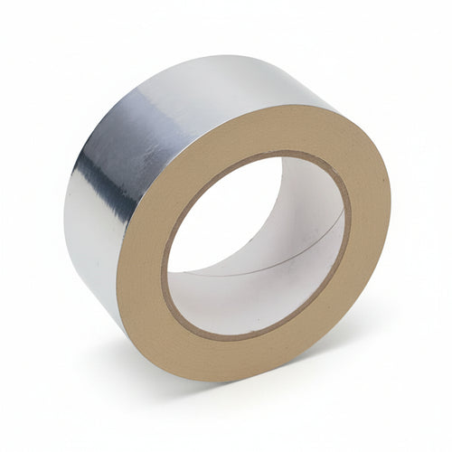 Nastro Adesivo In Alluminio Alte E Basse Temperature- - Mm.50X45,7 Mt. Colore Alluminio - 6 Pezzi Scapatapes