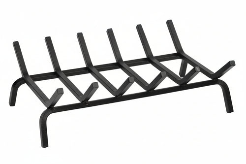Brucialegna Rettangolare A 6 Barre Per Camino Cm.46X35X16H. (622) Mille