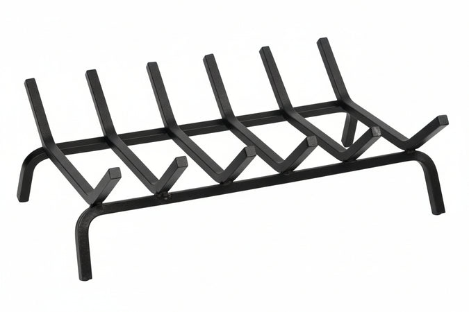 Brucialegna Rettangolare A 6 Barre Per Camino Cm.46X35X16H. (622) Mille