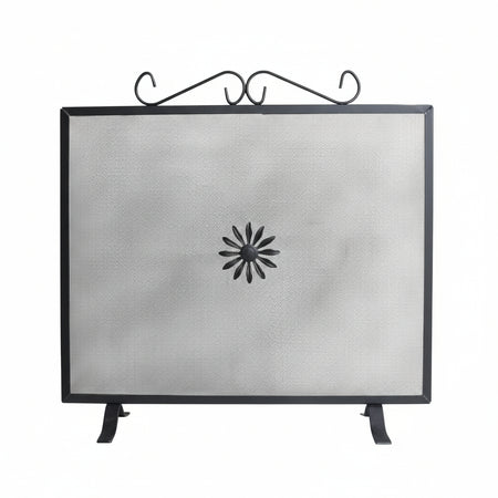 Parascintille Quadrato Con Decoro Per Camino Cm.50X50H.