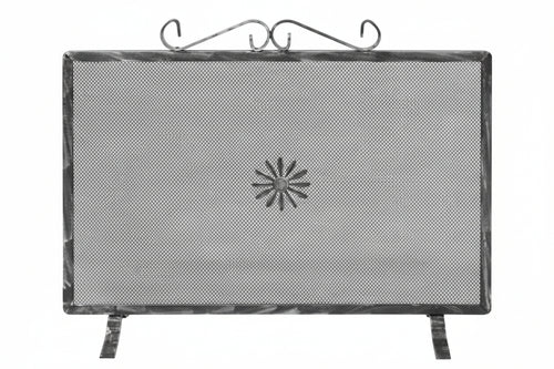 Parascintille Rettangolare Con Decoro Per Camino Cm.70X50H.
