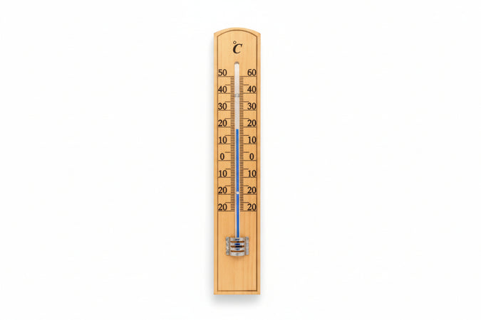 Termometro In Legno Per Interno Ed Esterno- - Cm.20X3,4X1,2 - 5 Blister Molletherm