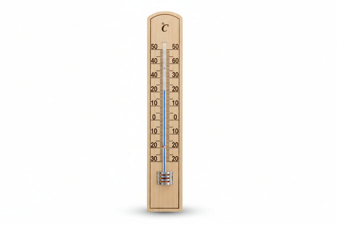 Termometro Legno Eco- - Chiaro - Mm.200X36 - 3 Pezzi Molletherm