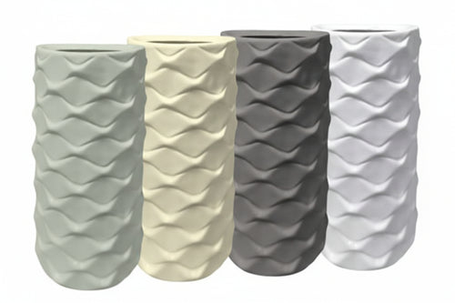 Umidificatore Ceramica Semitondo Wicker- - 4 Colori Assortiti - 12 Pezzi Xtra