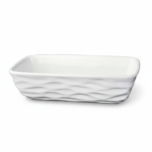 Umidificatore In Ceramica Vaschetta Rigata Bianca- - Cm.10X6X24H. - 12 Pezzi Il Coccio