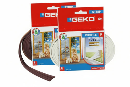 Parafreddo In Gomma Profilo E- - Mm.9H. Rotolo Da Mt.6 Colore Bianco - 10 Pezzi Geko